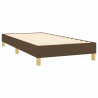 Cama box spring con colchón tela marrón oscuro 80x200 cm 4