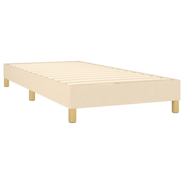 Cama com molas/colchão 90x190 cm tecido cor creme M 4