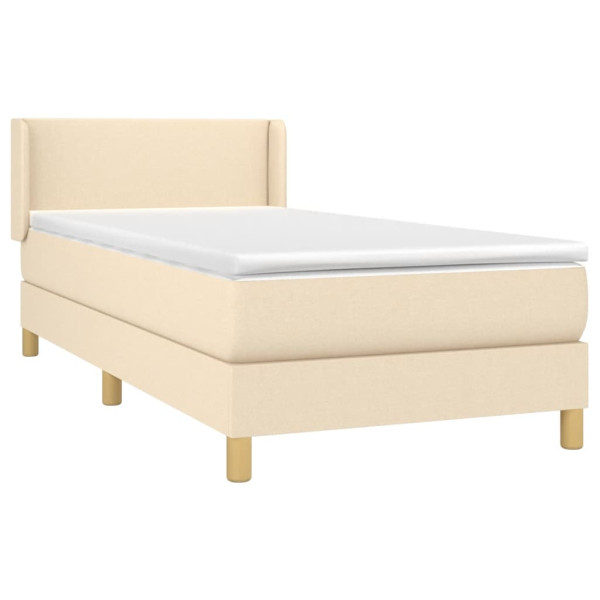 Cama com molas/colchão 100x200 cm tecido cor creme M 3