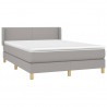 Cama com molas/colchão 140x190 cm tecido cinzento-claro 3