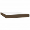 Cama box spring con colchón tela marrón oscuro 140x200 cm 5