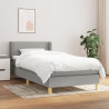 Cama com molas/colchão 80x200 cm tecido cinza-claro 1