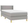 Cama com molas/colchão 80x200 cm tecido cinza-claro 3