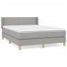 Cama com molas/colchão 140x190 cm tecido cinzento-claro 2