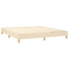 Cama box spring con colchón tela color crema 180x200 cm 4