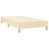 Cama box spring con colchón tela color crema 100x200 cm 4