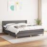Cama com molas/colchão 180x200 cm tecido cinzento-escuro 1