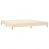 Cama box spring con colchón tela color crema 200x200 cm 4