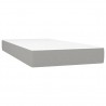Cama box spring con colchón tela gris claro 80x200 cm 5