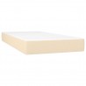 Cama box spring con colchón tela color crema 90x190 cm 5
