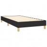 Cama com molas/colchão 90x200 cm tecido preto 4