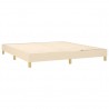 Cama box spring con colchón tela color crema 180x200 cm 4
