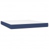 Cama box spring con colchón tela azul 180x200 cm 5