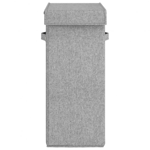 Cesto ropa sucia plegable lino sintético gris 26x34.5x59.5 cm M 3