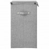 Cesto ropa sucia plegable lino sintético gris 26x34.5x59.5 cm 4