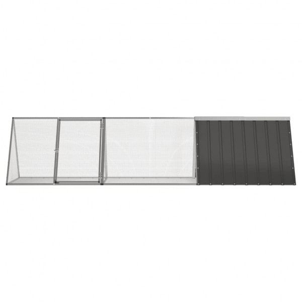 Gaiola p/ coelhos 302.5x80.5x71 cm aço galvanizado antracite M 3