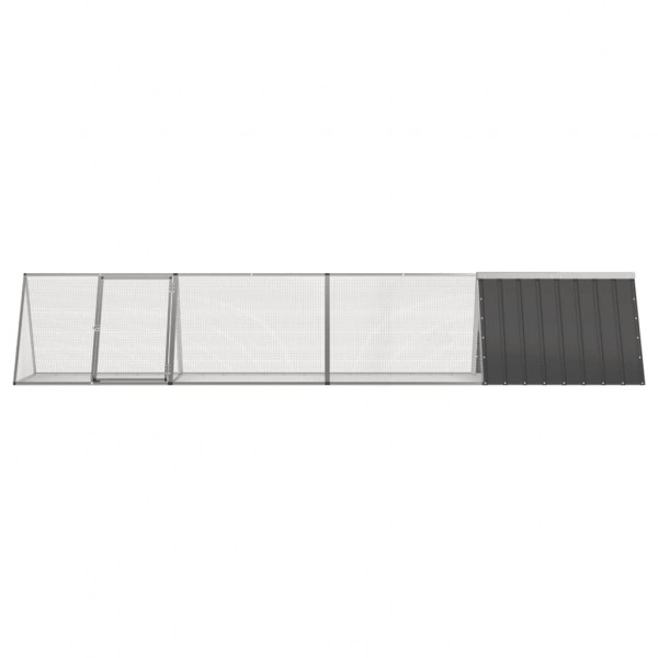 Gaiola p/ coelhos 403.5x80.5x71 cm aço galvanizado antracite M 3