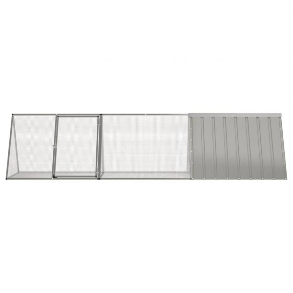 Gaiola p/ coelhos 302.5x80.5x71 cm aço galvanizado cinzento M 3