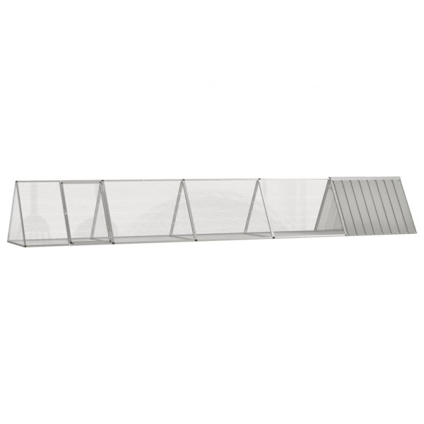 Jaula para conejos acero galvanizado gris 504.5x80.5x71 cm D