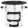 Cocina leña camping acero inoxidable plateado 51.5x35x30.5 cm 4