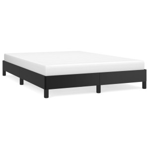 Estrutura de cama 140x200 cm couro artificial preto H