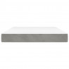 Colchón de muelles ensacados terciopelo gris claro 140x190x20cm 3