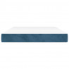 Colchón muelles ensacados terciopelo azul oscuro 140x190x20 cm 3
