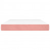Colchón de muelles ensacados terciopelo rosa 140x200x20 cm 3