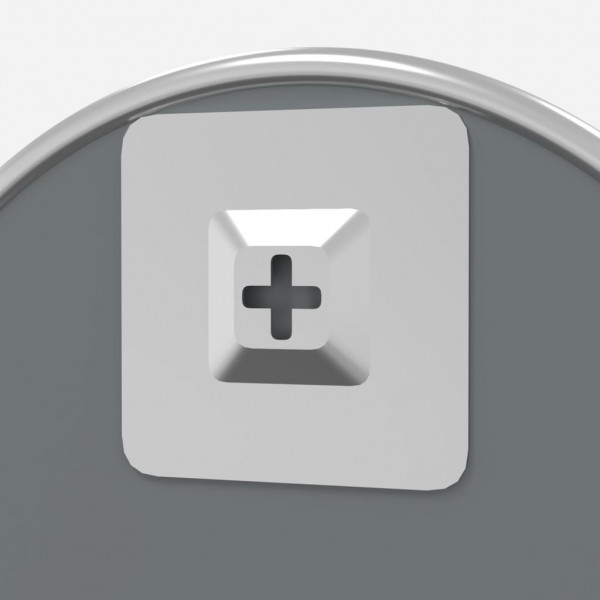 Espelho de parede redondo Ø 60 cm prateado M 5