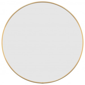 Espelho de parede redondo Ø 50 cm dourado H