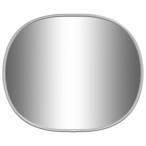 Espejo de pared plateado 30x25 cm H