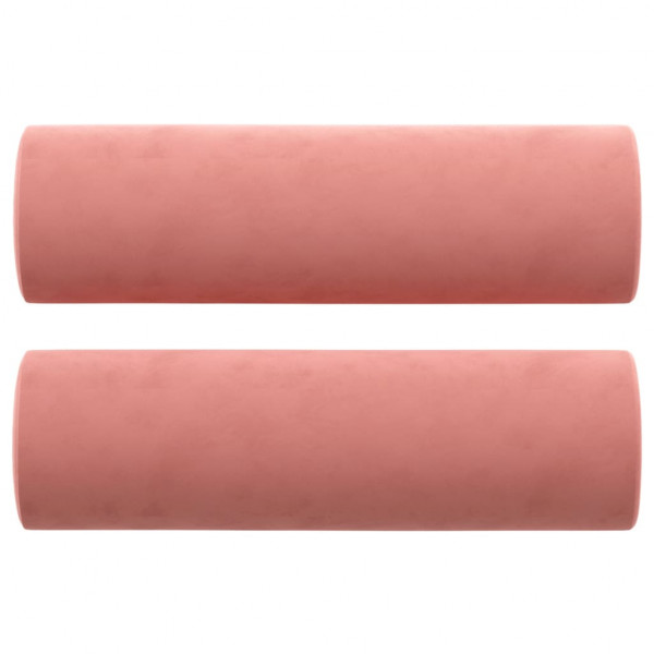 Cojines decorativos 2 uds terciopelo rosa 15x50 cm M 2