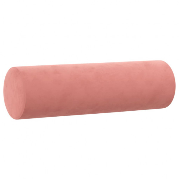 Almofadas decorativas 2 pcs Ø15x50 cm veludo rosa M 3