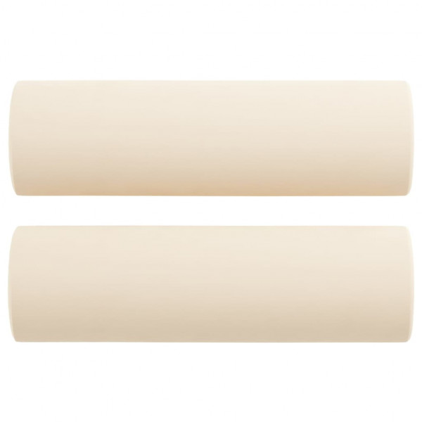 Cojines decorativos 2 uds terciopelo crema 15x50 cm M 2