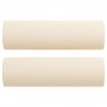 Cojines decorativos 2 uds terciopelo crema 15x50 cm 2