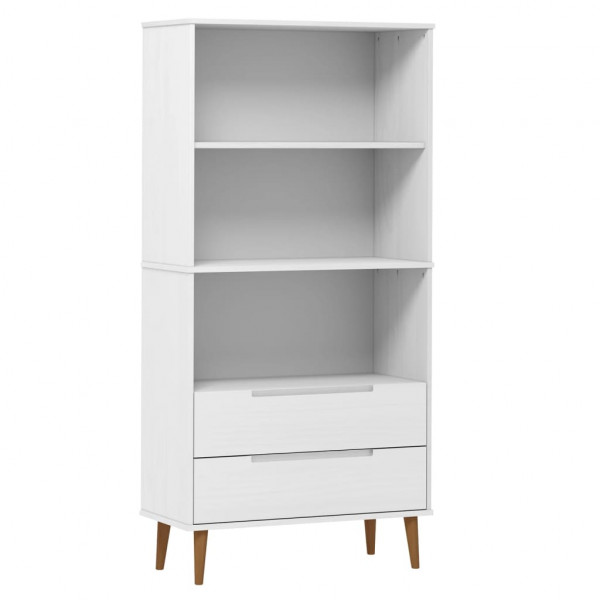 Librería MOLDE madera maciza de pino blanco 85x35x170.5 cm M 3