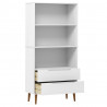Estante MOLDE 85x35x170.5 cm pinho maciço branco 4