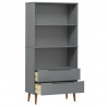 Librería MOLDE madera maciza de pino gris 85x35x170.5 cm 5