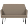 Banco de cuero sintético color capuchino 107x80x81 cm 3
