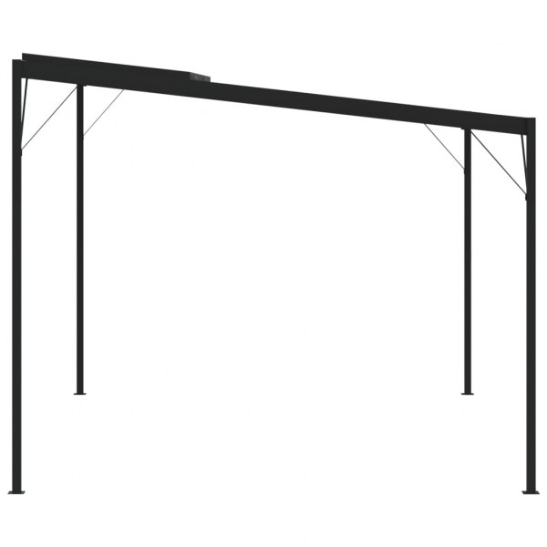 Cenador con tejado aluminio y acero gris antracita 4x3x2.5 m M 5