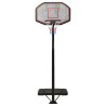 Canasta de baloncesto polietileno negro 258-363 cm 2