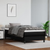 Estrutura de cama 90x200 cm couro artificial preto 1