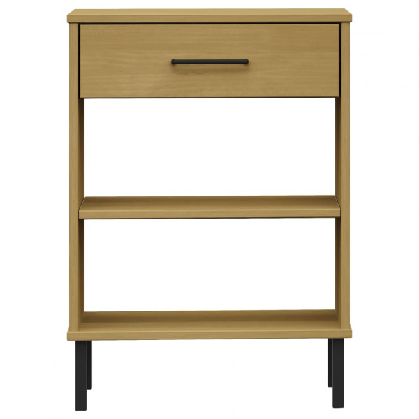 Armario consola patas de metal madera maciza pino marrón OSLO M 3