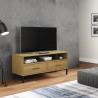 Mueble de TV con patas de metal OSLO madera maciza pino marrón 1
