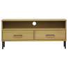 Mueble de TV con patas de metal OSLO madera maciza pino marrón 4