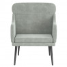 Sillón de terciopelo gris claro 63x76x80 cm 3