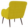 Sillón de terciopelo amarillo 63x76x80 cm 5