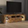 Mueble de TV con luces LED color roble ahumado 140x36.5x40 cm 4