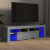 Mueble de TV con luces LED gris Sonoma 140x36.5x40 cm 1