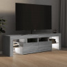 Mueble de TV con luces LED gris Sonoma 140x36.5x40 cm 4